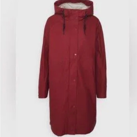 Hunter Womens Rain Parka Fall Red Small (6-8 US) - Picture 4 of 8